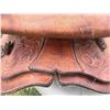 Image 6 : Leather Saddle with Floral Tooling, Marked 653 655-73132