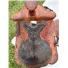 Image 7 : Leather Saddle with Floral Tooling, Marked 653 655-73132