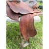Image 8 : Leather Saddle with Floral Tooling, Marked 653 655-73132