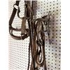 Image 3 : Leather Horse Bridle with Metal Bit and Reins
