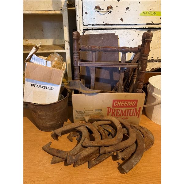 Rusty Horseshoes and Miscellaneous Items