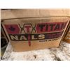 Image 10 : Huge Assortment of Nails with Vintage Tins and Shelf