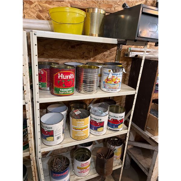 Recycled Metal Cans With Miscellaneous Contents