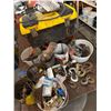 Image 1 : Yellow Toolbox with Electric Water Heater Wrap and Miscellaneous Hardware