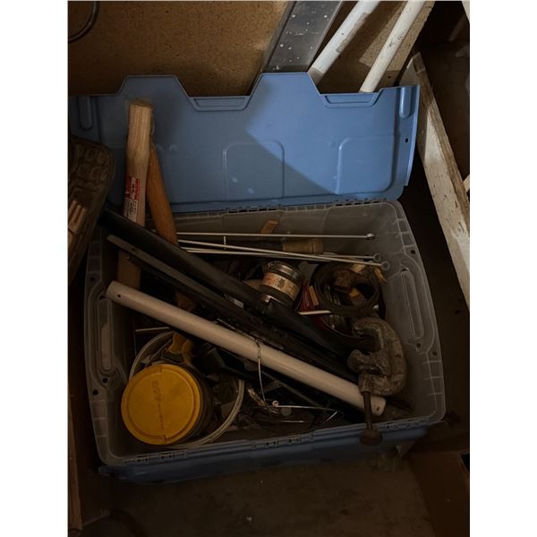 Box with Painting Supplies and Light
