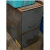 Image 1 : Two-drawer metal filing cabinet suitable for office or industrial use.