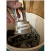 Image 3 : Bucket of Line Post Top Caps and Fittings