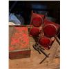 Image 1 : Vintage Red Reflector Lights with Metal Component Parts