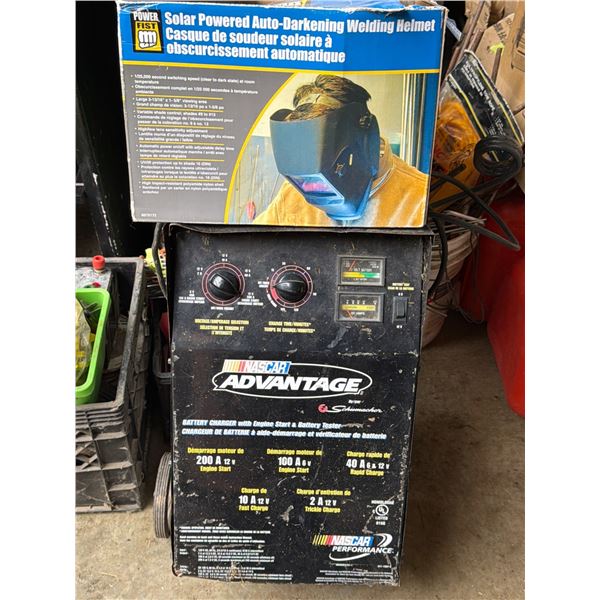 Solar-Powered Welding Helmet and NASCAR Advantage Welder