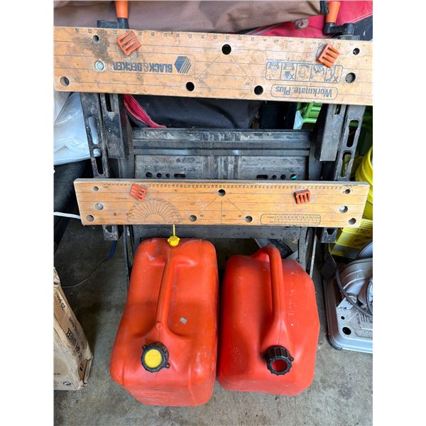 Black & Decker Workmate Plus Stand with Jerry Cans