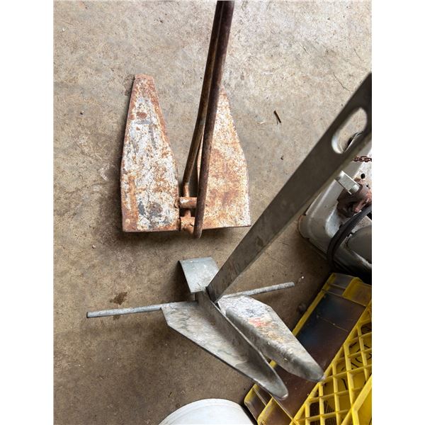 Two Metal Boat Anchors