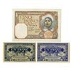 Image 1 : Algeria. Banque de l'Algerie and Region Economique d'Algerie, 1941 to 1944, Issued Banknote Trio.