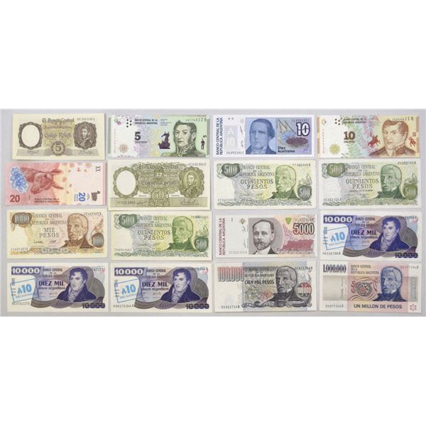 Argentina. Banco Central de Republica de Argentina, ND (1960-62) to ND (2017), Issued Banknote Assor