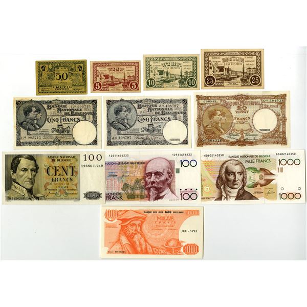 Belgium. City of Ghent, City of Lier, and National Bank of Belgium, 1917 to ND (1986-96), Issued Ban