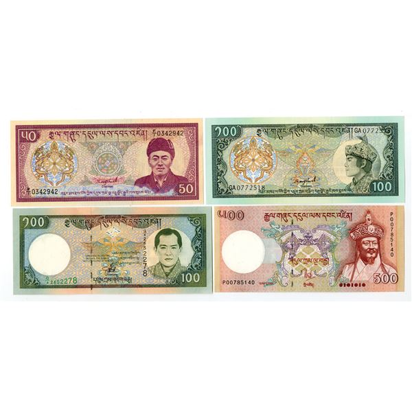 Bhutan. Royal Monetary Authority of Bhutan, ND (1985) to ND (2000), Issued Banknote Quartet.