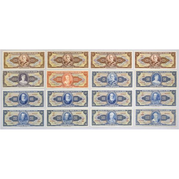 Brazil Republica Dos Estados Unidos do Brasil, ND (1955-61) to  ND (1961-64), Issued Banknote Assort