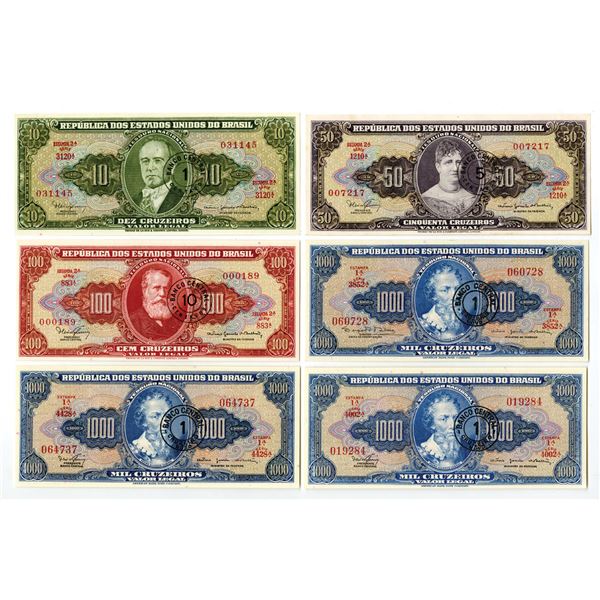 Brazil Republica Dos Estados Unidos do Brasil, ND (1966-67), Issued Banknote Assortment.