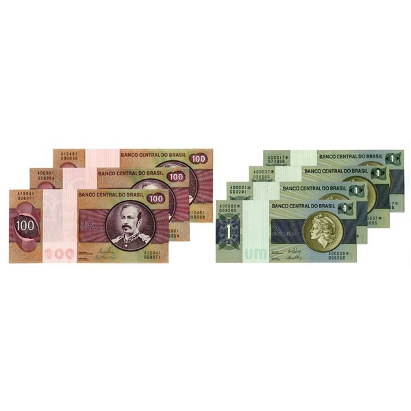 Brazil. Banco Central do Brasil, ND (1970-72) to ND (1981), Issued Banknote Assortment.