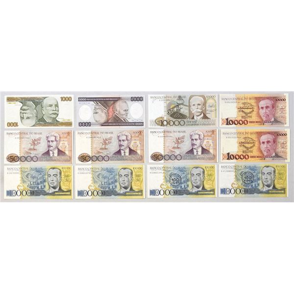 Brazil. Banco Central do Brasil, ND (1980) to ND (1989), Issued Banknote Assortment.