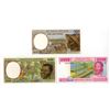 Image 1 : Central African States. Banque des Etats de l'Afrique Centrale, 1993 to 2002, Issued Banknote Trio