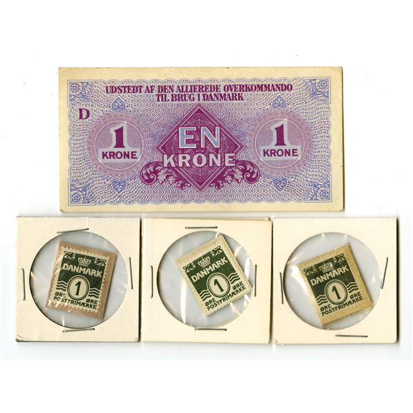 Denmark. Postage Currency and Allied Currency, ND (1930-40)-ND (1945), Issued Assortment.