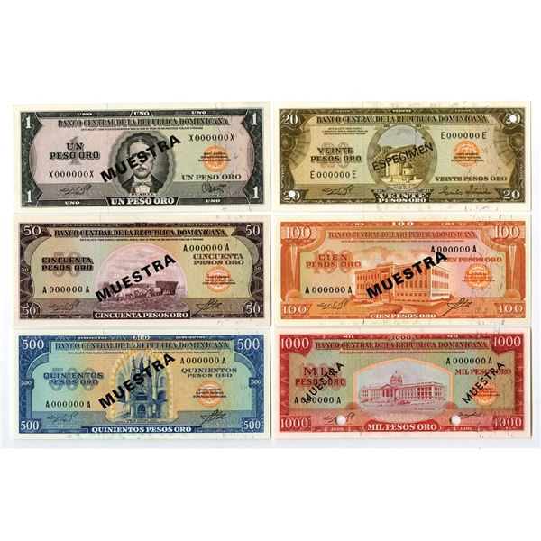 Dominican Republic. Banco Central de la Republica Dominicana, ND (1964-73) to 1975, Specimen Banknot