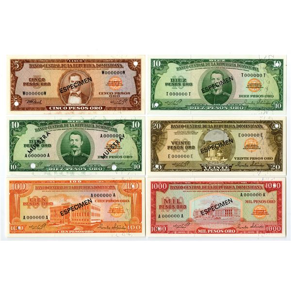 Dominican Republic. Banco Central de la Republica Dominicana, ND (1964-74) to 1976, Specimen Banknot