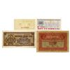 Image 1 : Eastern European Quartet of Issued Banknotes and Scrip Notes, 1919 to 1947