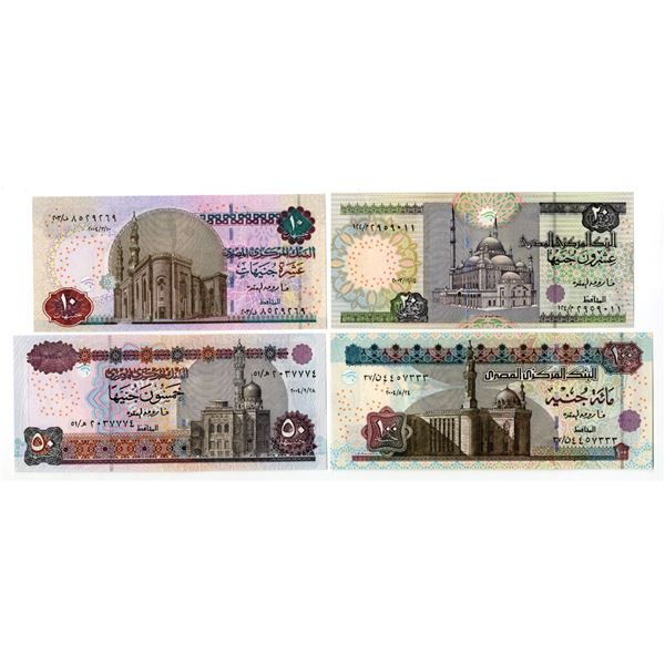 Egypt. Central Bank of Egypt, 2003 to 2004, Issued Banknote Quartet.