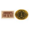 Image 1 : Germany. Bielefeld Cloth Notgeld Pair, 1921 to 1923.