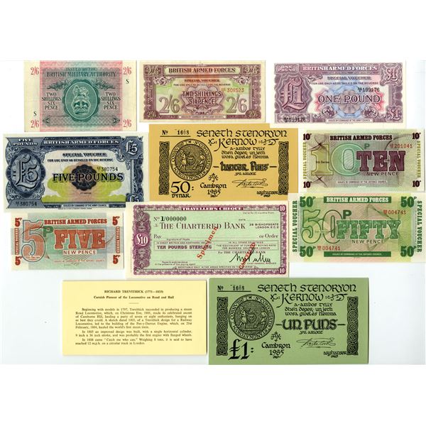 Great Britian. Assortment of Military Payment Certs., Specimen Traveler's Checks, and Scrip Notes, N
