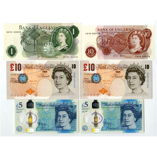Great Britian. Bank of England, ND (1966-70) to 2016, Issued Banknote Assortment.