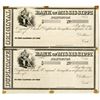 Image 1 : MS. Bank of Mississippi, 18xx (ca.1830s), Uncut Pair of Proof Original & Duplicate Drafts