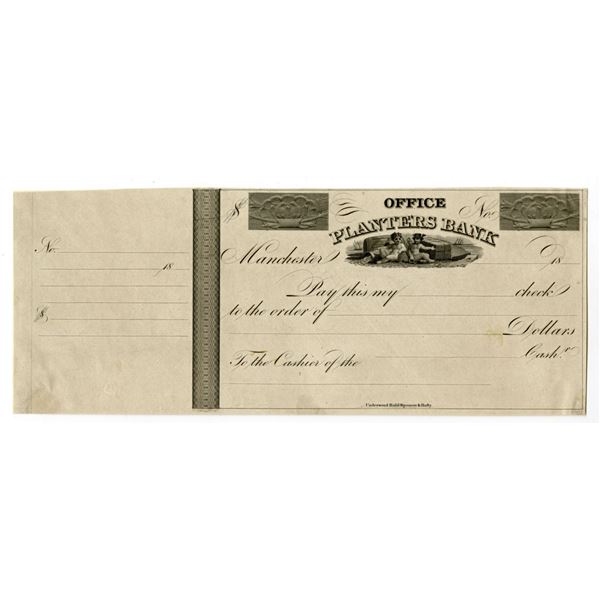 MS. Planters Bank, 18xx, ca.1830s, Proof Draft