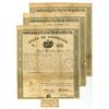 Image 1 : LA. State of Louisiana, C.S.A., 1862, I/U $500 Sequential Bond Trio, with Low S/Ns 33 to 35.
