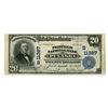Image 1 : VA. Peoples National Bank of Pulaski, Virginia. $20, Series of 1902 PB, Ch#S-11387, Issued Banknote.