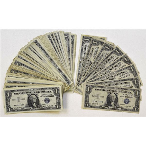 U.S. Silver Certificates, $1, Series 1935H and Series 1957B, Issued Banknote Collection.