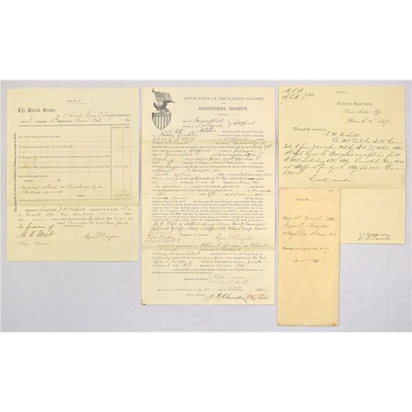 CT. Civil War Military Bounty Claim Correspondence, 1866 to 1867