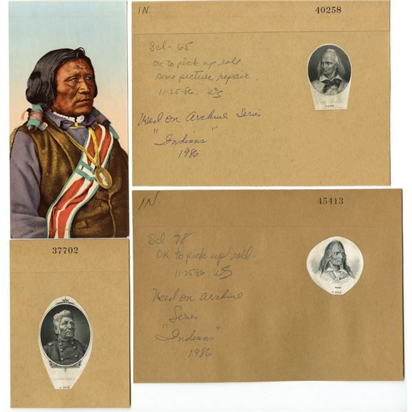 Native American Portrait Group, ca.1870 to 1910s, Proof Vignette and Haynes Photograph.