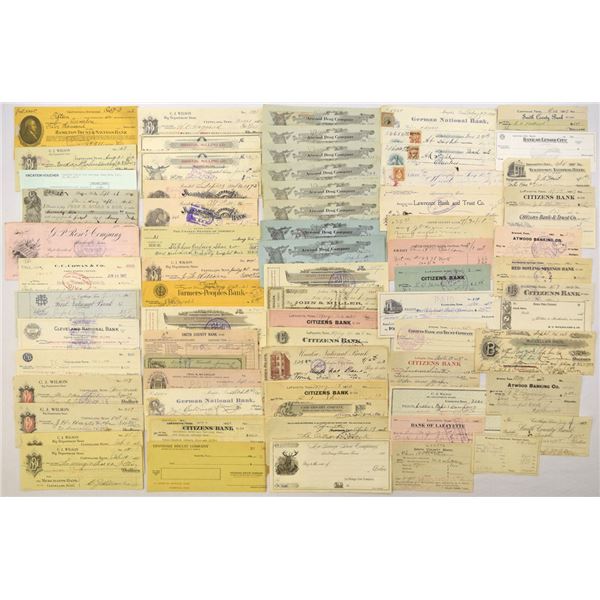 TN. Tennessee Banking, Mercantile & Commercial Check, Draft & Fiscal Document Assortment, c.1854 to 