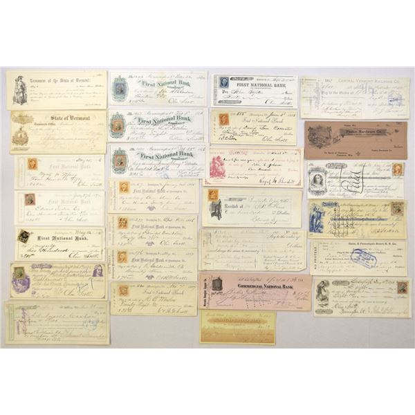 Vermont & Wisconsin Bank Check Collection, 1864 to 1919
