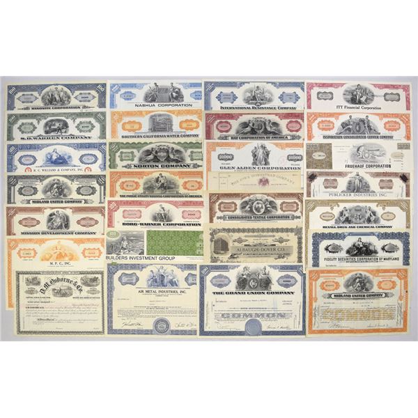 Industrial, Utility and Consumer Products Stock Certificate Accumulation, 1920s to 1980s