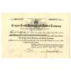 Image 1 : CO. Cripple Creek Drainage and Tunnel Co., 1908, I/U Stock Certificate.