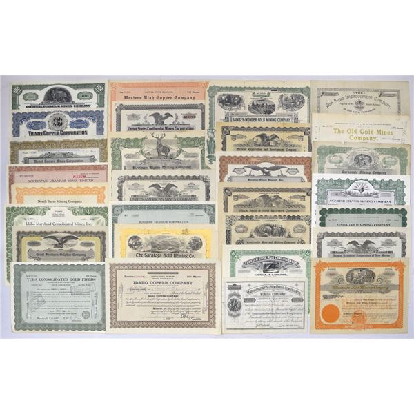 Western Mining, Milling and Industrial Stock Certificate Archive, ca. 1890 to 1950s