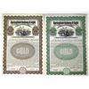 Image 1 : ME. Springfield Railway and Light Co., 1911, Specimen Coupon Gold Bond Pair.