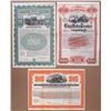Image 1 : NJ. PA. OH.  Railroad Specimen and Issued Bond Trio, ca.1891 to 1920