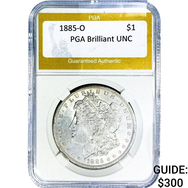 1885-O Morgan Silver Dollar PGA Brilliant UNC