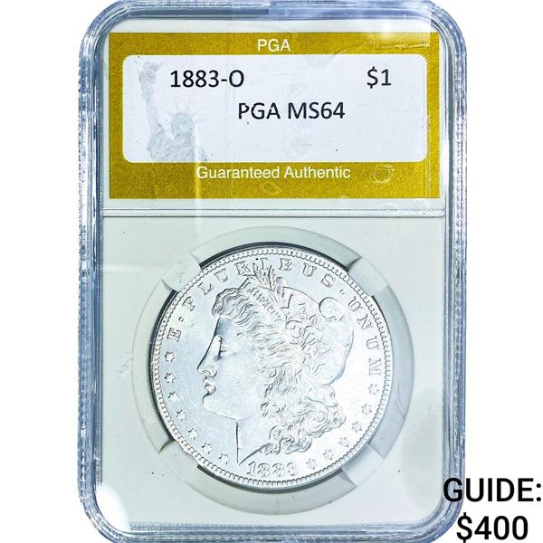 1883-O Morgan Silver Dollar PGA MS64