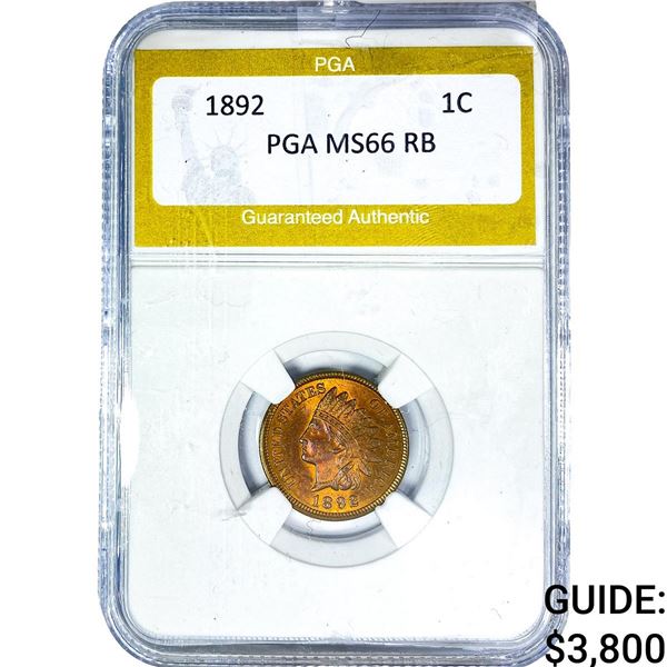 1892 Indian Head Cent PGA MS66 RB
