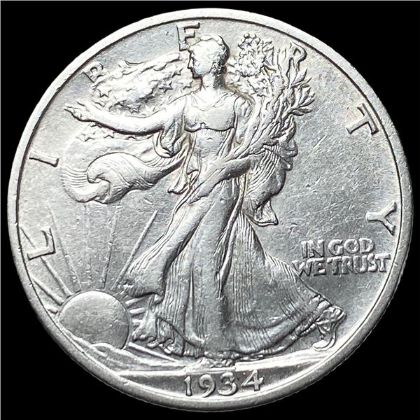 1934-S Silver Walking Liberty Half Dollar  CLOSELY UNCIRCULATED